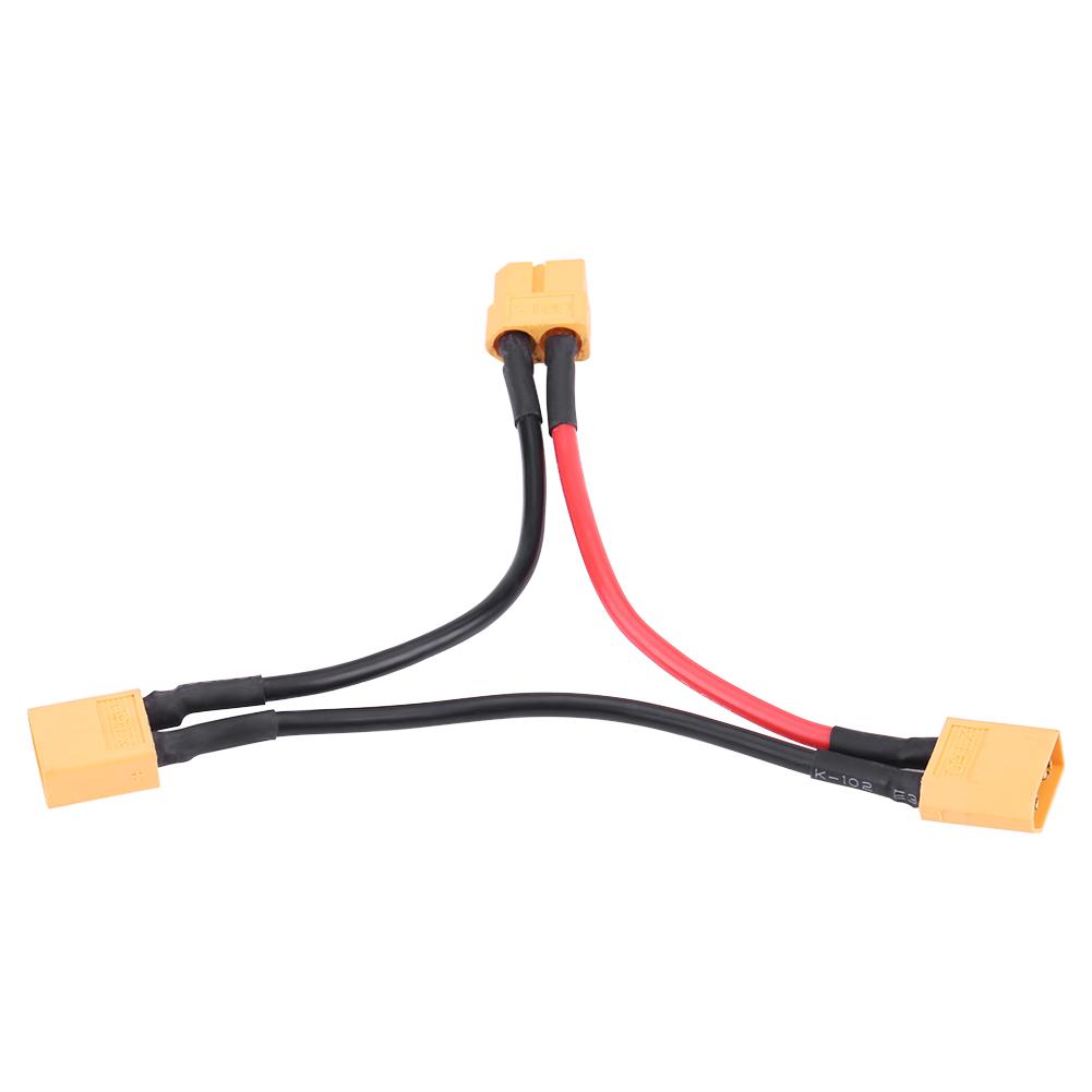 2PcsSet XT60 Series Battery Pack Connector Adapter Cables for RC Lipo 1 Female To 2 Male