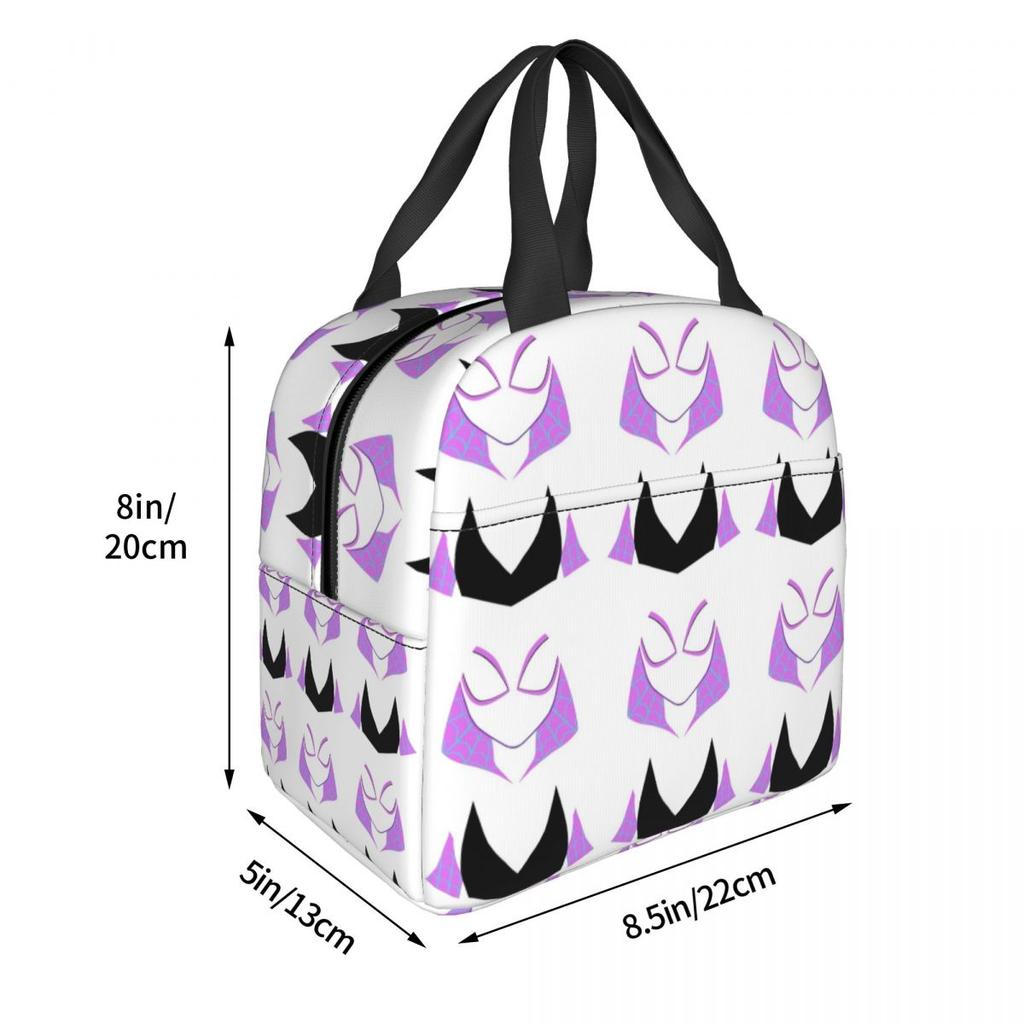 Gwen Stacy Spider Versión Superior Bolsa de Almuerzo Aislada para Mujer Refrigerador de Oficina Contenedor de Caja de Comida Térmica Bolsas de Almuerzo Tote