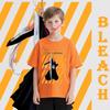 Bleach Ichigo Kurosaki Anime Print Cotton T Shirt for Boys Cartoon T shirts Kids Short Sleeve Tee Childrens Clothing