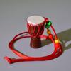 1116 Retro Rope Necklace Handmade Musical Instrument Pendent Classic Ornament Art Craft Mini African Drum Pendant Necklace