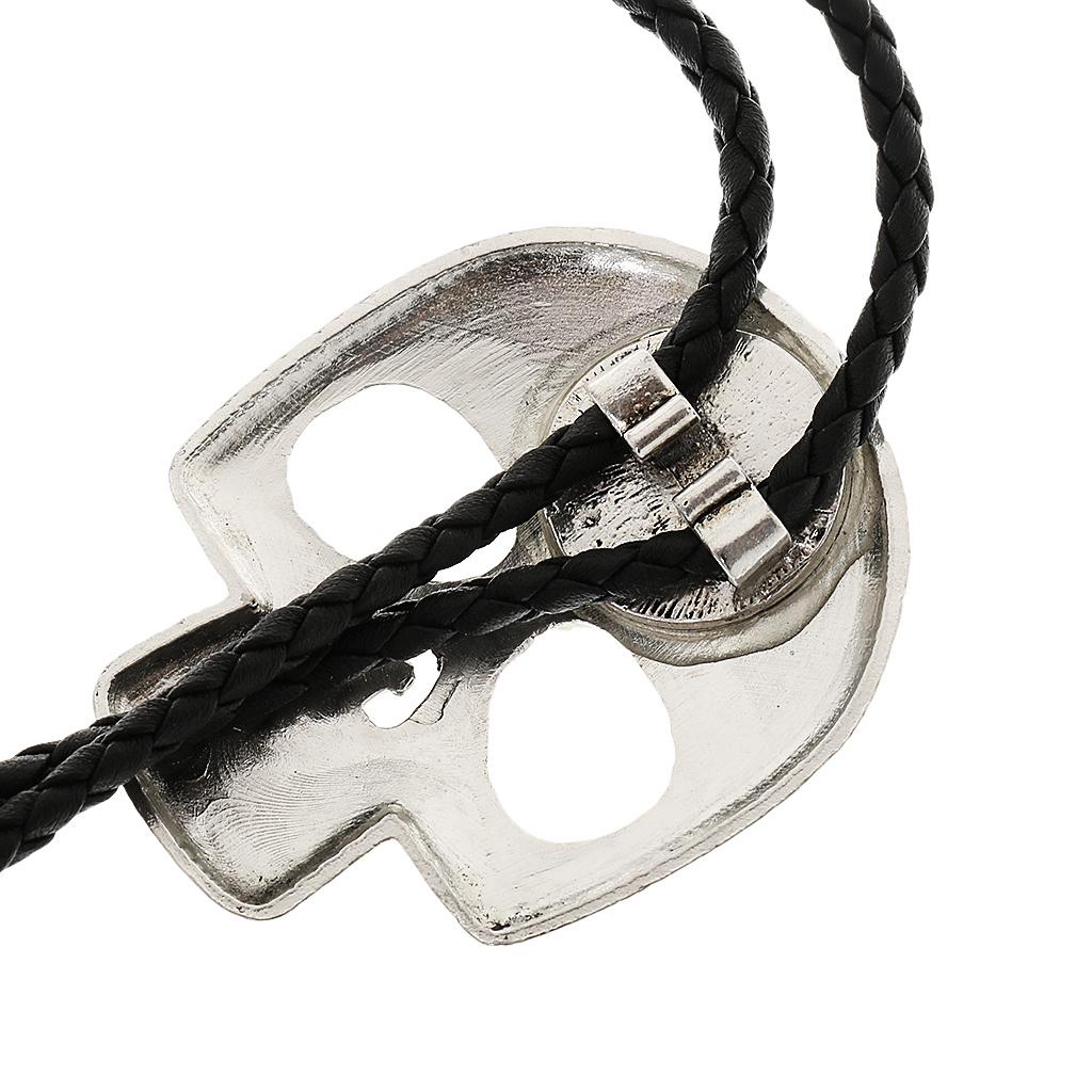 Skeleton Head Personality Bolo Tie Stickpin Shirt Tie Mens Fashion Western Bolo Tie Collar Rope Fashion Tribe Ornaments
