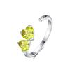 S925 sterling silver love natural stone opening ring for women, European and American light luxury temperament adjustable ring for women