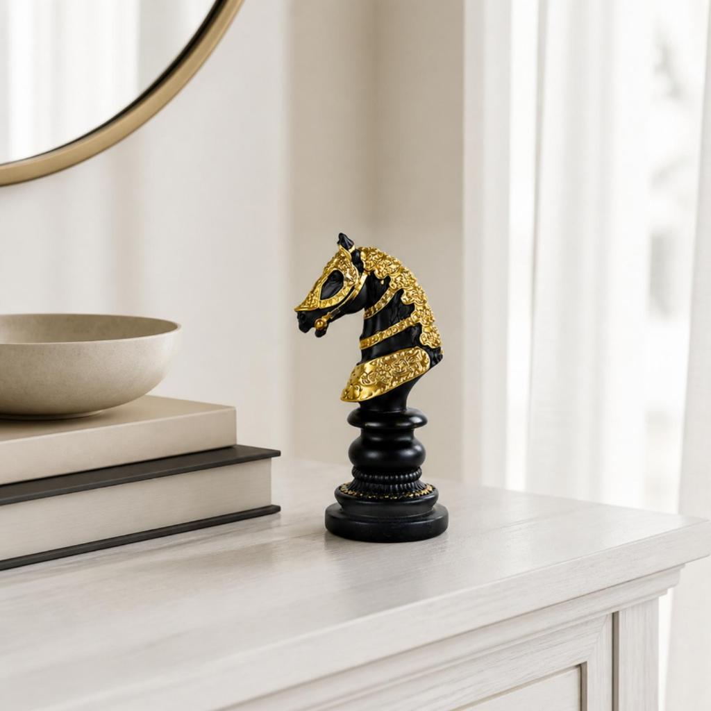 Chess-Themed Decorative Figurine Elegant Statue Giftable