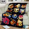 Cartoon Animal Crossing New Horizons Soft Plush Blanket,Flannel Blanket Throw Blanket for Living Room Bedroom Sofa Cover Child