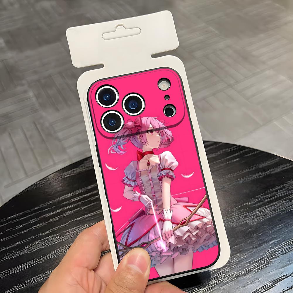 

Чехол для телефона Puella Magi M-Madoka M-Magica Для iPhone 17 Air 16 E Pro Max 15 14 13 Mini 12 Pro 11 Max Plus Черный Мягкий iPhone 12ProMax