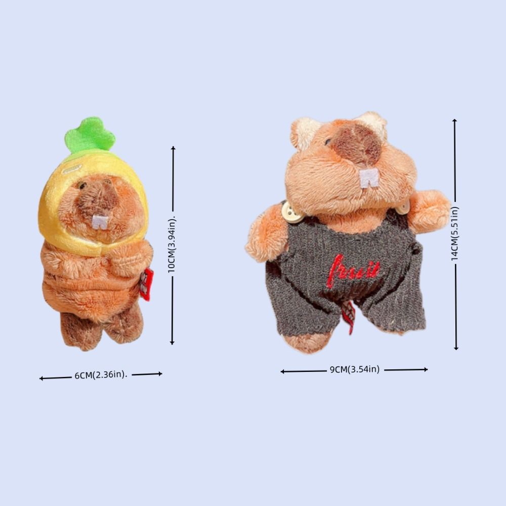 Cartoon Marmot Pendant Fluffy Groundhog Dolls Kawaii Plush Dolls Key Chain  Gifts