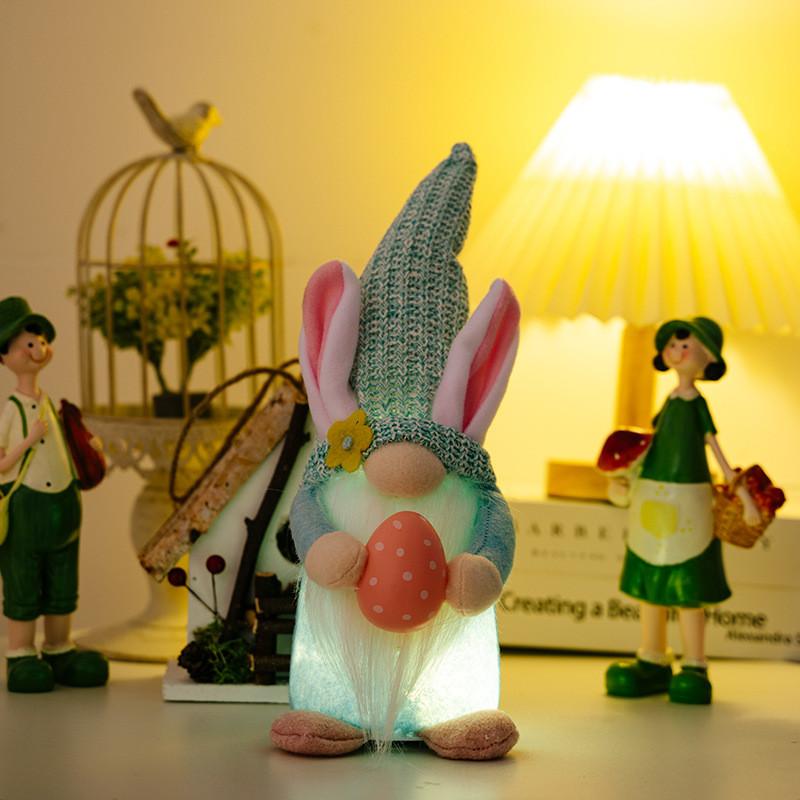 Easter Enchanting Decor With Adorable Light Up Doll And Colorful Egg Accents Home For