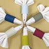 Porte Serviette - MMPMCA - Set De 6 Ronds De Serviette - ECO JUTE - PVC Antibactérien - Couleurs Assorties