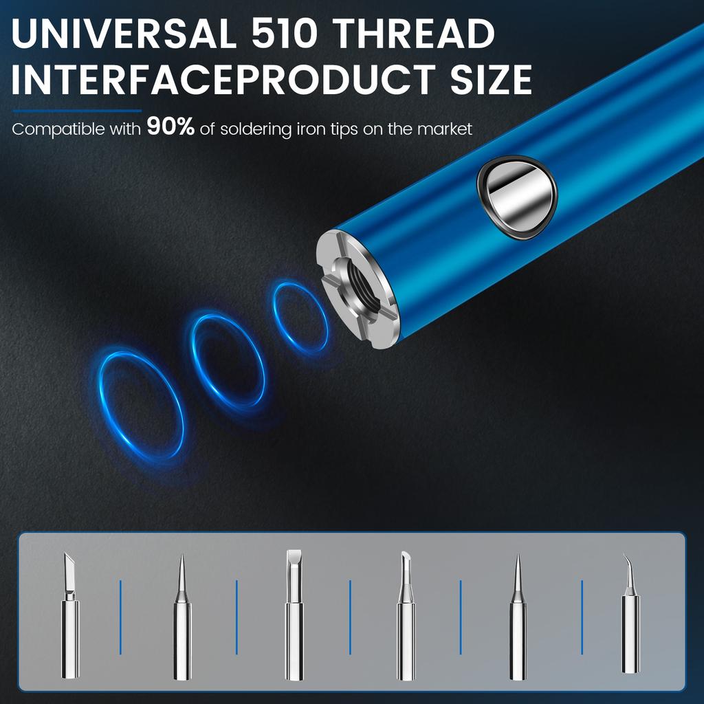 2025 Rechargeable Mini Soldering Iron Pen Kit 3 Stage Temperature Control Adjustment Welding Repair Tool Cordless Soldering Iron