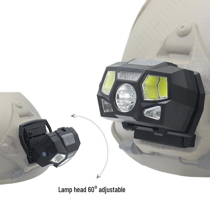 USB Rechargeable Waterproof Tactical Helmet Light - Induction Fishing & Rescue Headlamp