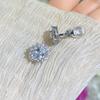 Princess ear clips pink zirconium girl heart with AAA zircon group setting colorful color scheme super exquisite earrings without earrings