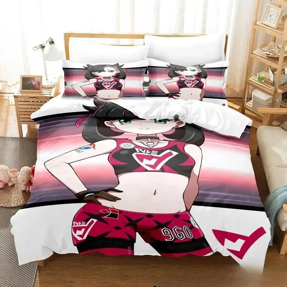 3D Print Anime Marnie Bedding Set Duvet Cover Bed Set Quilt Cover Pillowcase Comforter King Queen Size Boys Adult Bedding Set