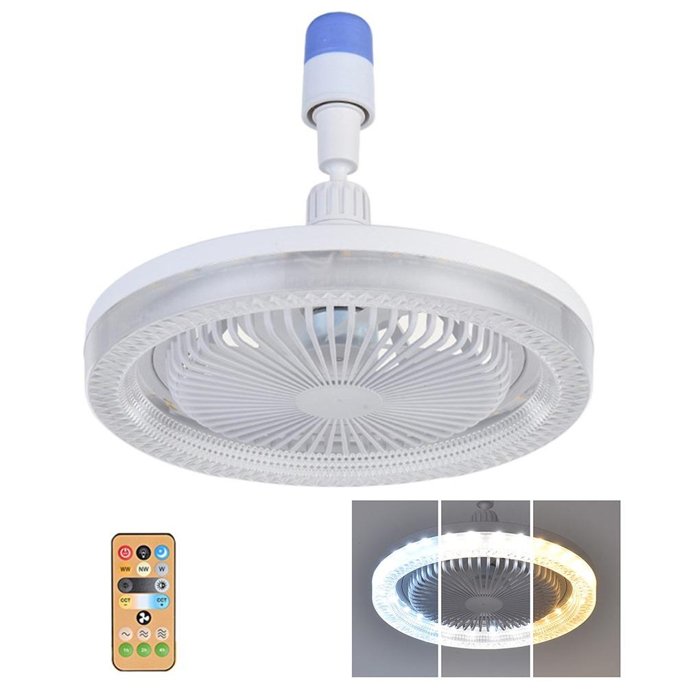 

E27 Screw Ceiling Fan Lamp Rotatable Crystal Fan Light LED Lamp Bead LED Fan Light Restaurant