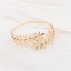 Metal Leaf Open Arm Ring Punk Personality Wide Cuff Bangles Girl Jewelry Simple Exaggerated Geometric Pulseras