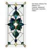 Geometrische Fenster Sichtschutzfolie Retro Buntglasmuster Statisch Haftend Mattiert Abnehmbar Wasserdicht Sichtschutzfolie für Schlafzimmer Badezimmer Küche