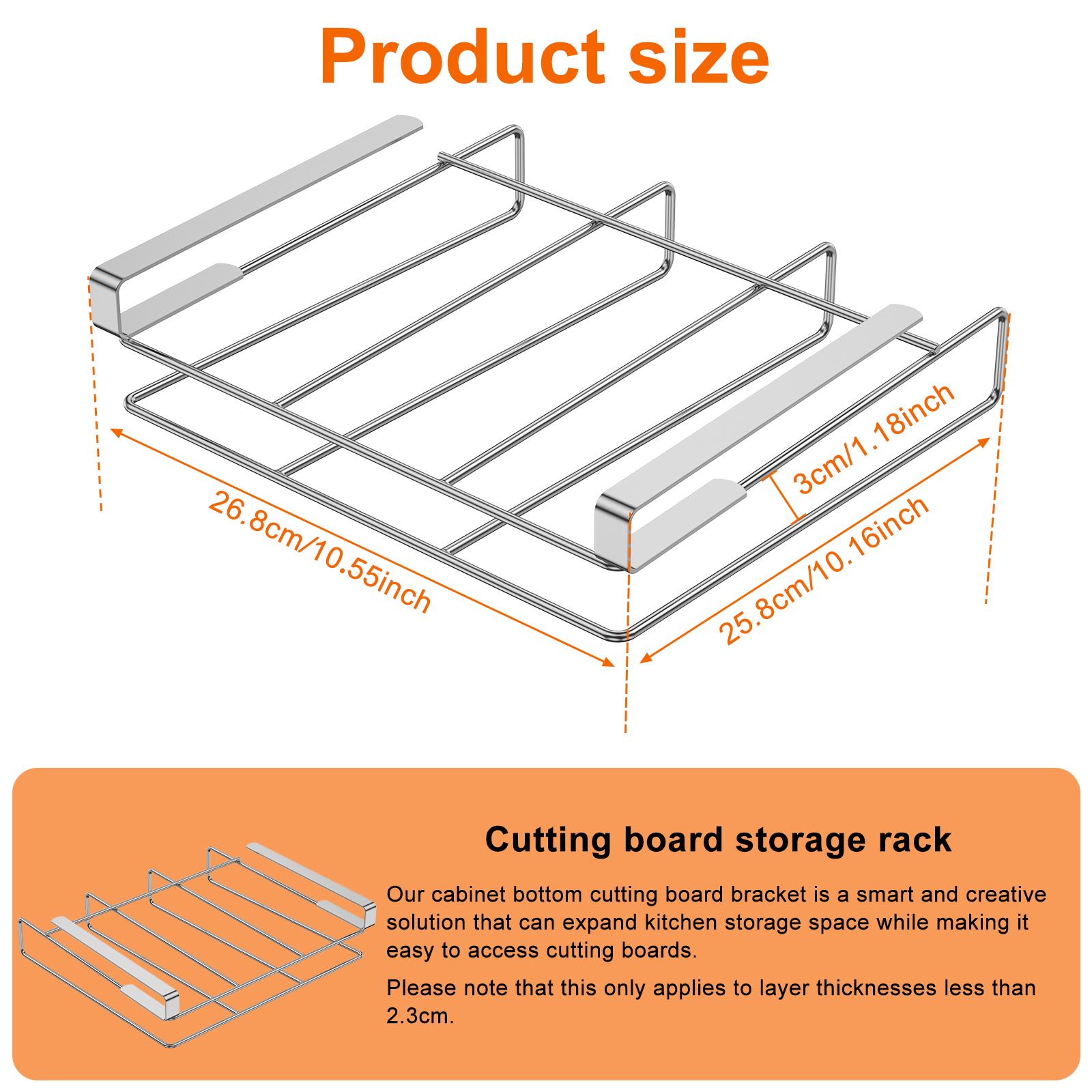 

Органайзер для разделочных досок под шкаф, подвесная стойка для разделочных досок из нержавеющей стали, держатель для крышек от кастрюль, полка для хранения