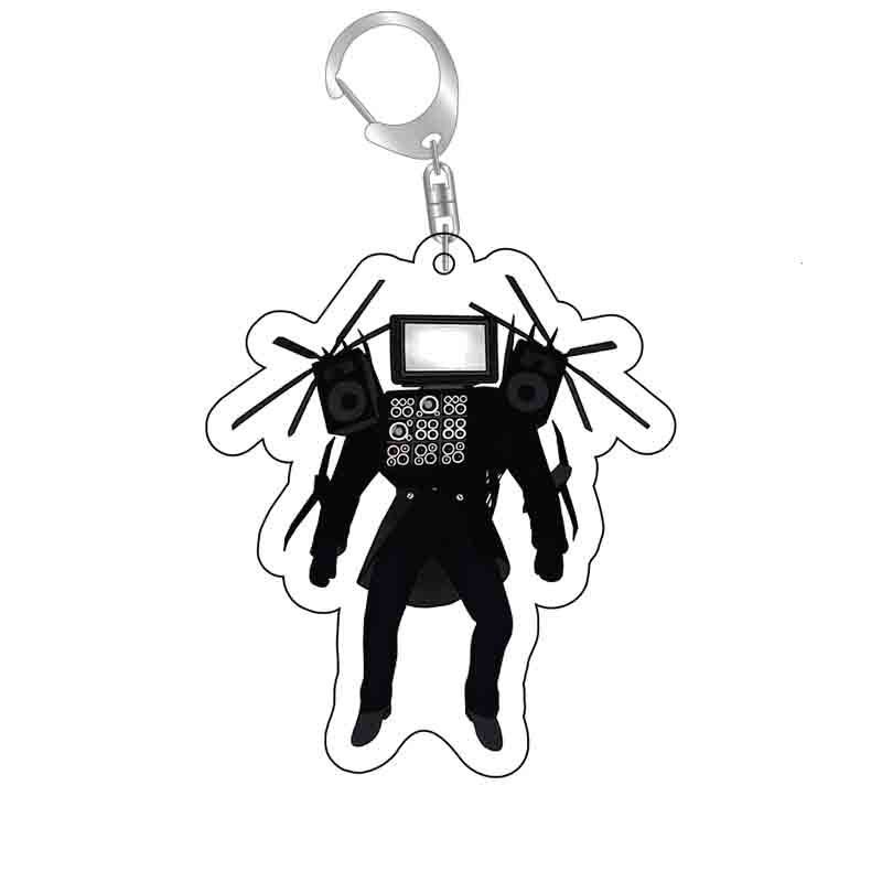 Skibidi Toilet Cameraman Speakerman Acrylic Products Keychain Funny Jewelry Friends Fans Gift Bag Charms Souvenir Accessorie