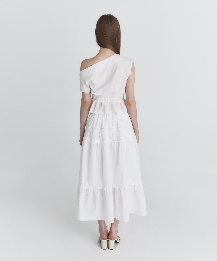 Not Your Rose Lace Tiered Long Skirt (Ivory)