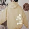 Womens Hooded Sweatshirt Streetwear Loose Fit Long Sleeve Printed Pullover Casual Top