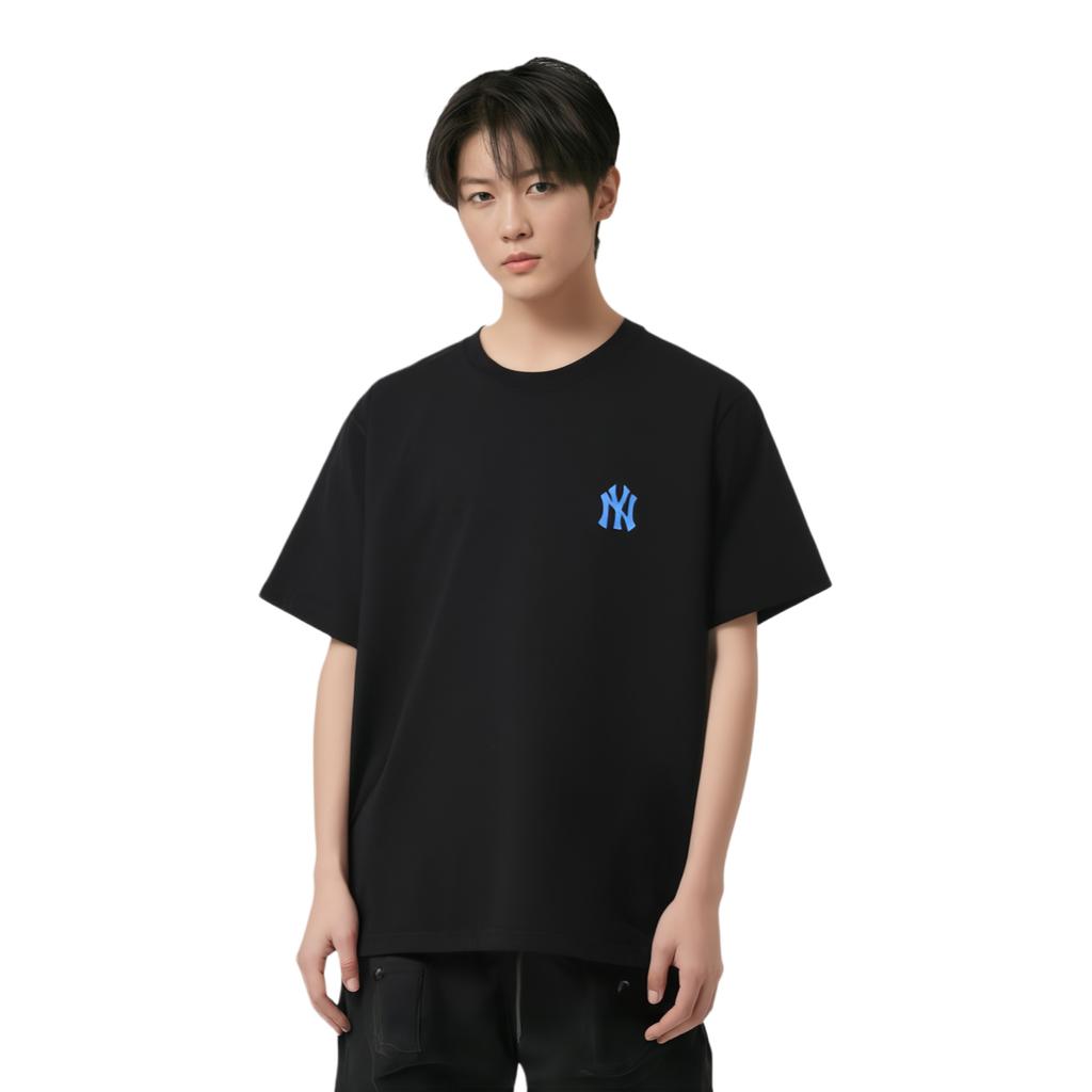 MLB Basic Logo Series Logo Letter Print Summer Casual Short Sleeve T-Shirt Unisex Tops Black 31TSIA131-50L