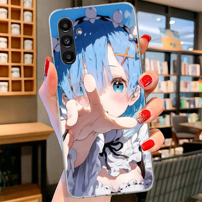 

R-Rem Re Zero Аниме Чехол для телефона для Samsung Galaxy A17 A37 A57 A16 A26 A36 A56 A15 A25 A35 A55 A14 A24 A34 A54 A13 A23 A33 A53 Ga Samsung A35