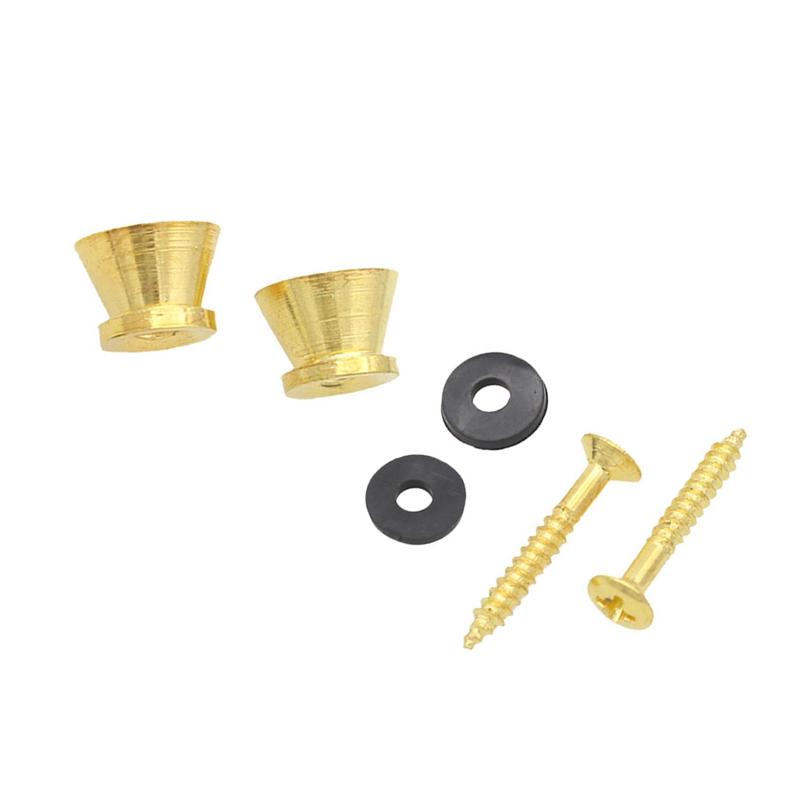 

Electric Guitar Strap Buttons Replacement Straplock Buttons Elegant Sturdy Easy Installation End Pins Guitar Strap Locks золотой