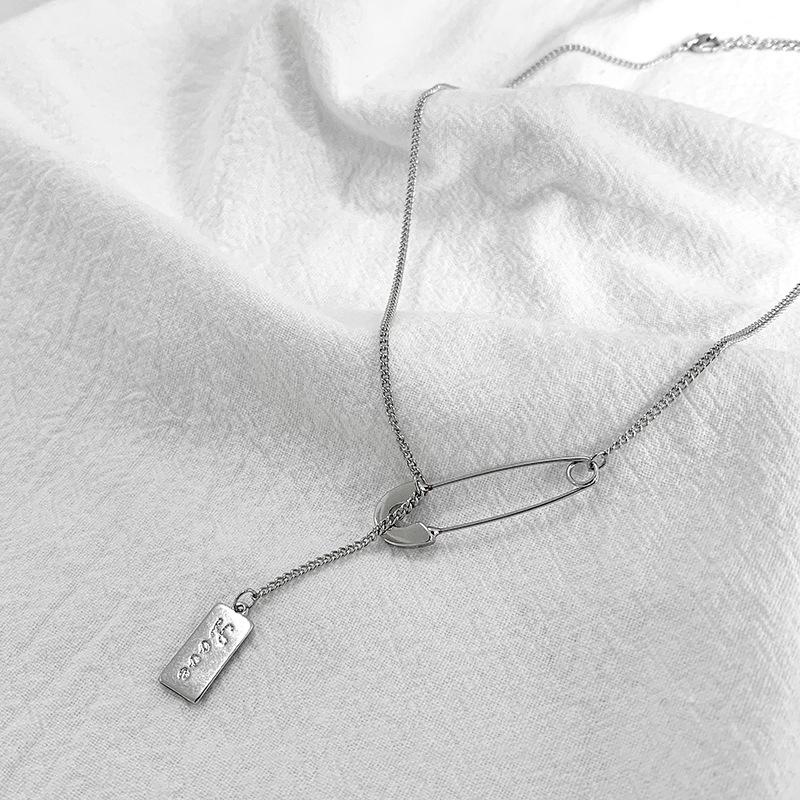 2021 Trend: Sterling Silver Paperclip Tag Love Letter Necklace