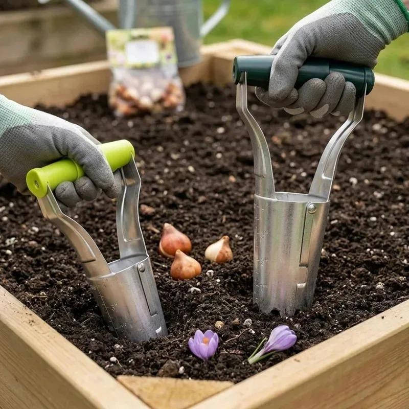 Precision Garden Hole Maker with Release Handle Seedling Transplanting Flower Planting Seedling Planter Home Gardening Supplies