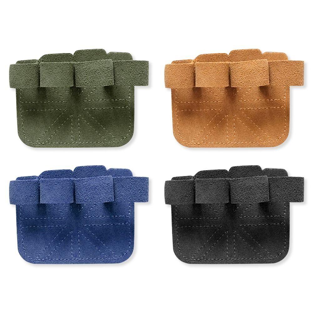 Leather Palm Protection Half Finger Fitness Hand Gloves for 1Pair Pull-Ups Training