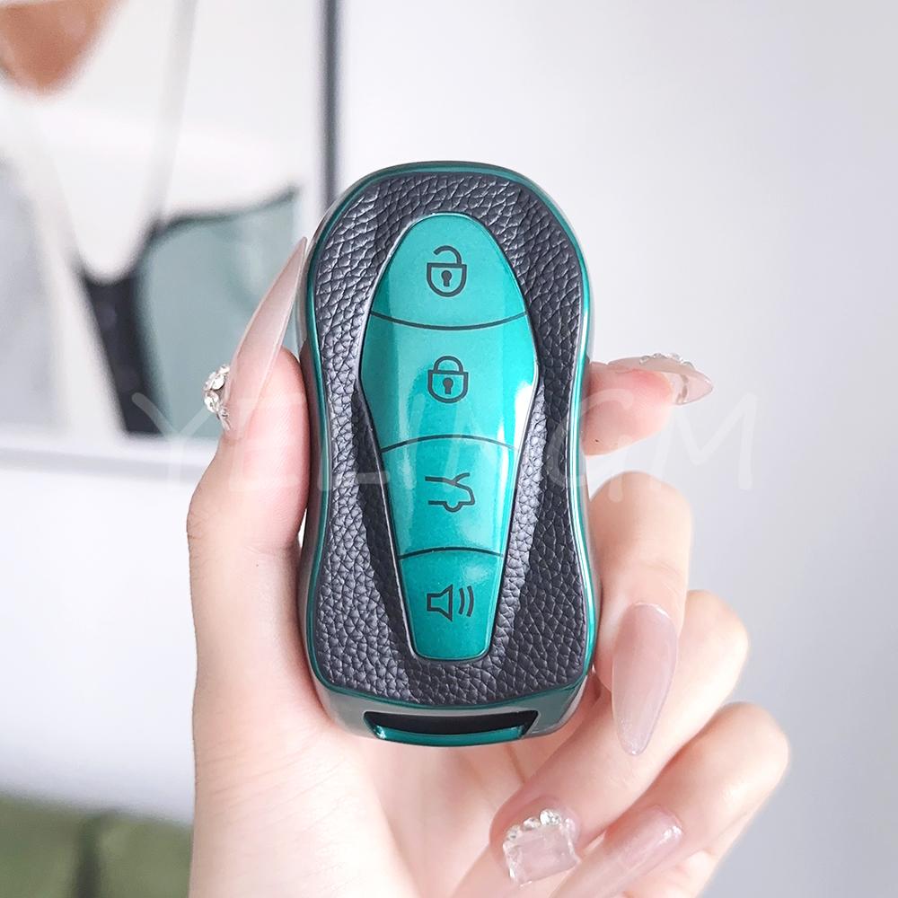 Tpu Leather For Geely Azkarra Tugella Fy11 Atlas Pro New Emgrand Gs X6 Suv Ec7 Car Remote Key Case Cover Keychain