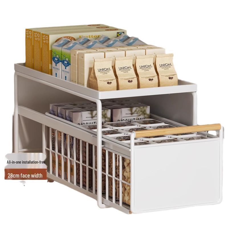 Miling Pull-out Kitchen Spice Rack with Cover