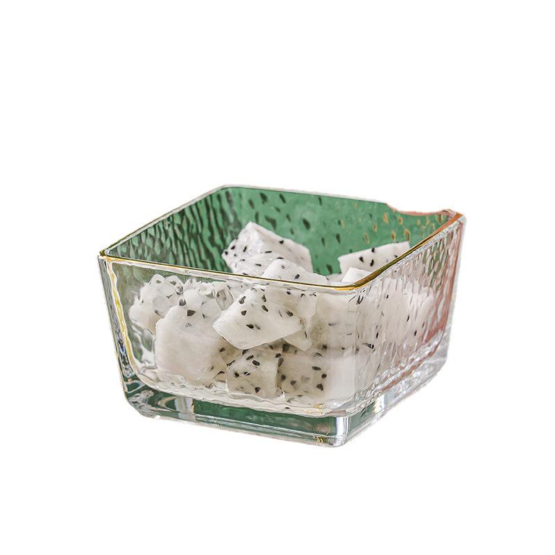 KTV Glass Partition Fruit and Dessert Plate with Cover