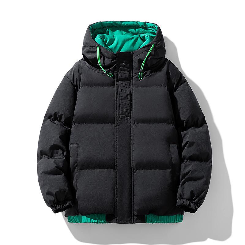 Winter Warm Hooded Jacket for Men Casual Windproof Coat Padded Thicken Parka Jackets Men's Quilted Full Zip Windbreaker Insulated Jackets with Hood