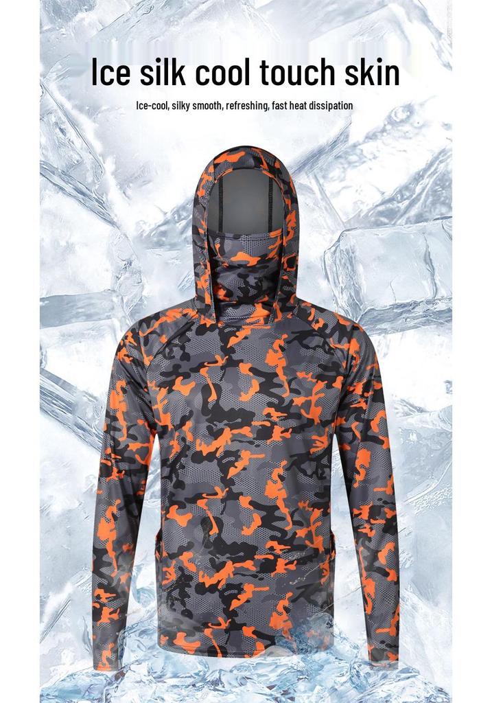 Camouflage Lightweight Anti-UV Breathable Sun Protection Fishing Clothing