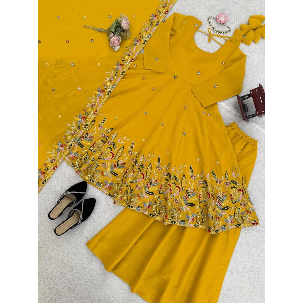 Indian Bollywood Anarkali Palazzo Suit Pakistani Wedding Wear Salwar Kameez