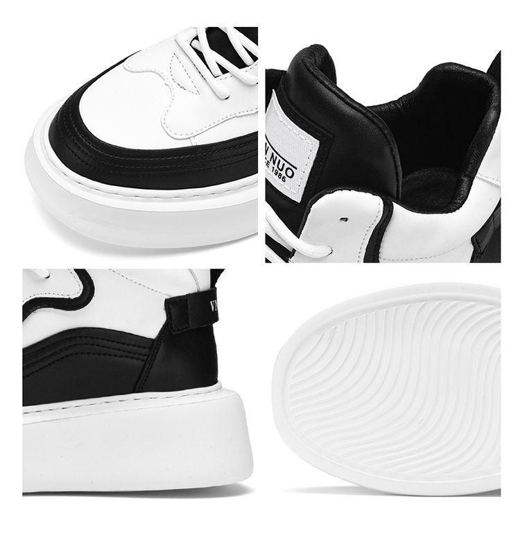 Men's Trendy High-Top Winter Shoes: Casual, Wear-Resistant, Thick Sole Sports Sneakers