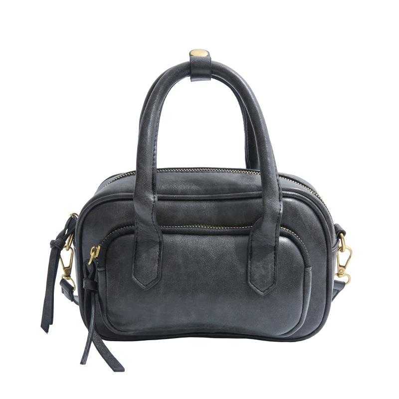 Retro modehandväska dam höst och vinter ny enkel pendling liten fyrkantig väska textur enkel axelväska