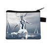 Borsa cambio per bambini stella del calcio Borsa porta carte portatile Borsa porta monete chiavi in poliestere Borsa a pochette