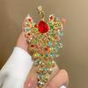 1pc Jewelry Accessories Luxury Peacock Brooches Colorful Rhinestone Creative For Women Crystal Brooch Pins