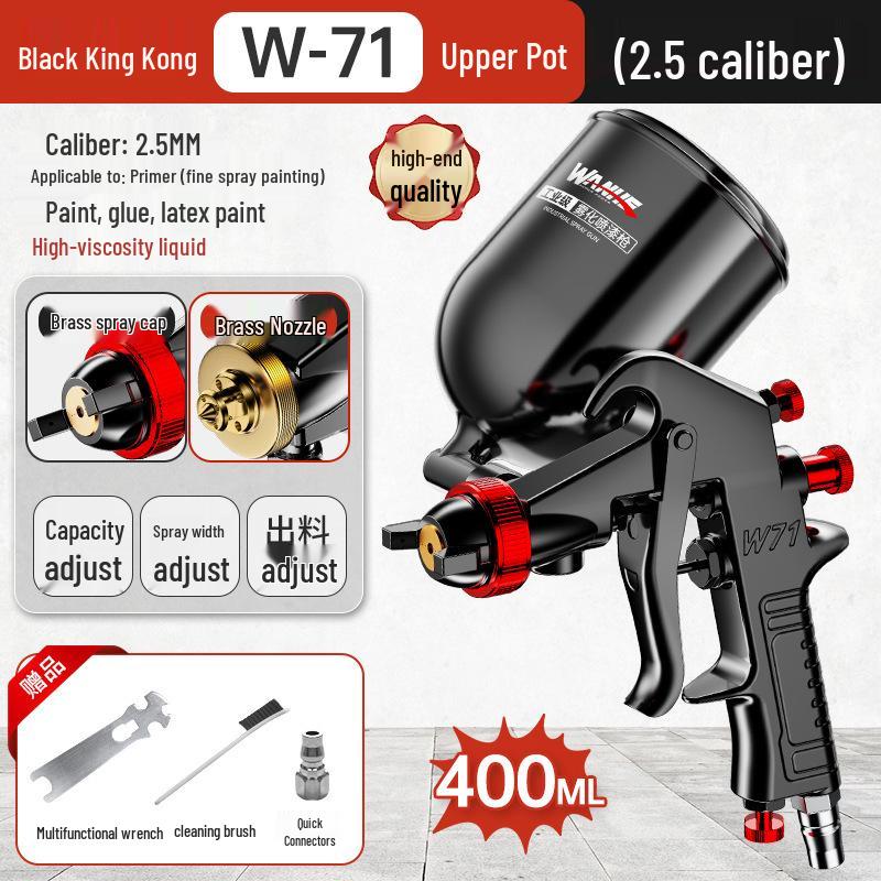 Wanhe Pneumatic Paint Spray Gun for Latex Paint and Auto Air Pump