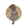 Stylish Wooden Pendulum Clock Featuring a Toy Poodle and a Brown Dog. Silent, Analog Wall Clock Perfect for Bedrooms, Homes, and Other Home Decor.