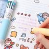 1/3pcs Colorful Drawing Ballpoint Pen 0.5mm 10 In 1 Roller Ball Pen Spot Liner Marker Highlighter Office School