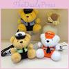 Police Bear Plush Keychain With Soft Yarn Material For Students Gift And Backpack Decor