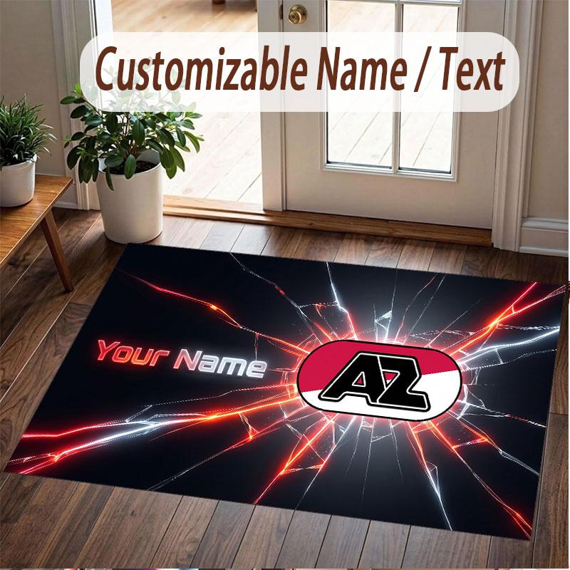 Tappeto Personalizzato Stampa Modello AZ Alkmaar Nome Testo Morbido Antiscivolo Tappeto per Pavimento per Decorazione Interna della Casa