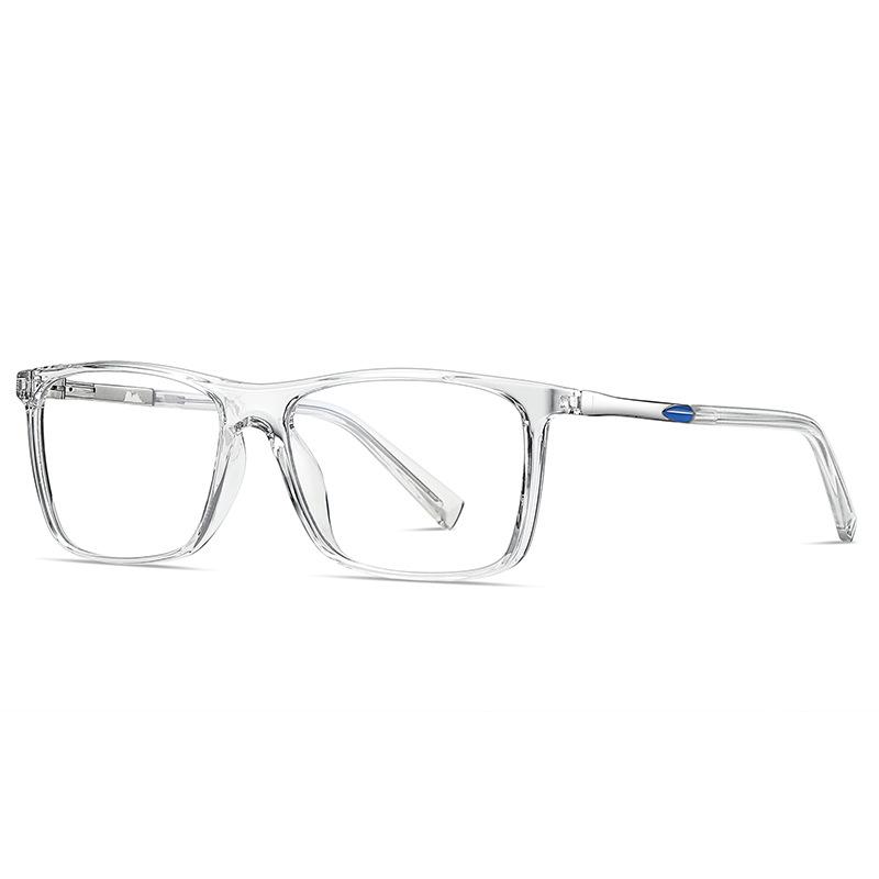 

Transparent Square Reading Glasses Men Women Anti Blue Light FarSight Eyewear Ultralight TR90 Spring Hinge Presbyopia Eyeglasses +450