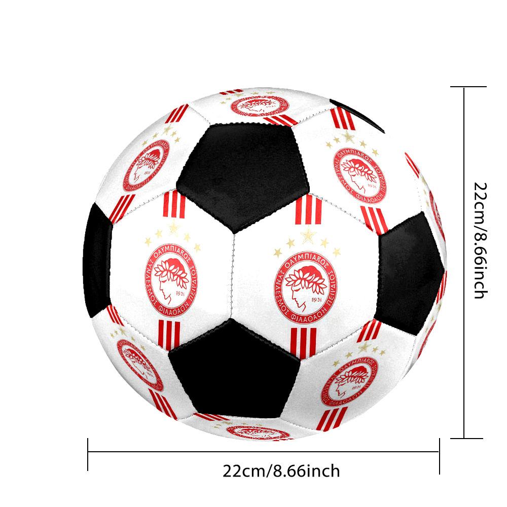 1PC Olympiacos poster size 5 soccer ball PrahaIndoor Soccer Ball Colorful All Ages Machine Stitched PVC Competition Ready Durable High-Bounce