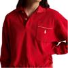 Polo Ralph Lauren Cotton Blend Terry Long Sleeve Embroidered Pony Polo Shirt Loose Fit Women tops 211A12737-003