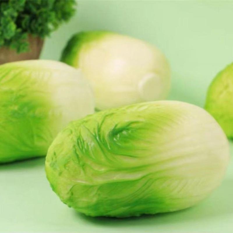 Kids Childrens Realistic Chinese Cabbage Squishy Toy, Soft Vegetable Squeeze Toy, Stress Relief Fidget for Adults