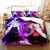 Uzumaki Naruto Bedding Set Quilt Cover Sasuke Cartoon Anime Bed Bedroom Duvet Cover Beddings Suit Children Boys Birthday Gi