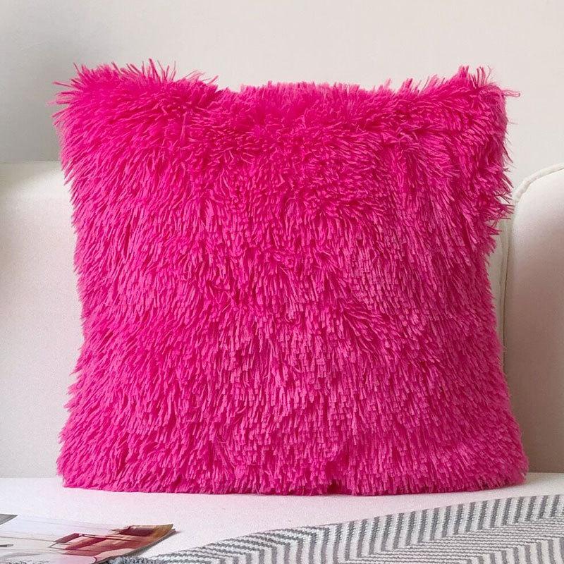 Nordic Plush Pillow Cover Modern Simple Crystal Plush Soft Comfortable Solid Color Cushion Cover Cushion Cover